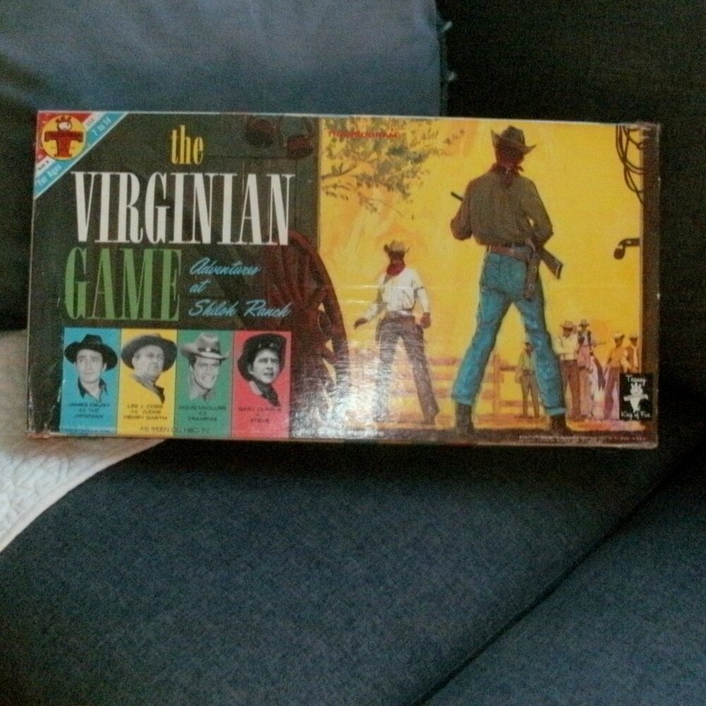 Vintage 60s Collectible The Virginian TV Show Board Game Transogram 99% Complete